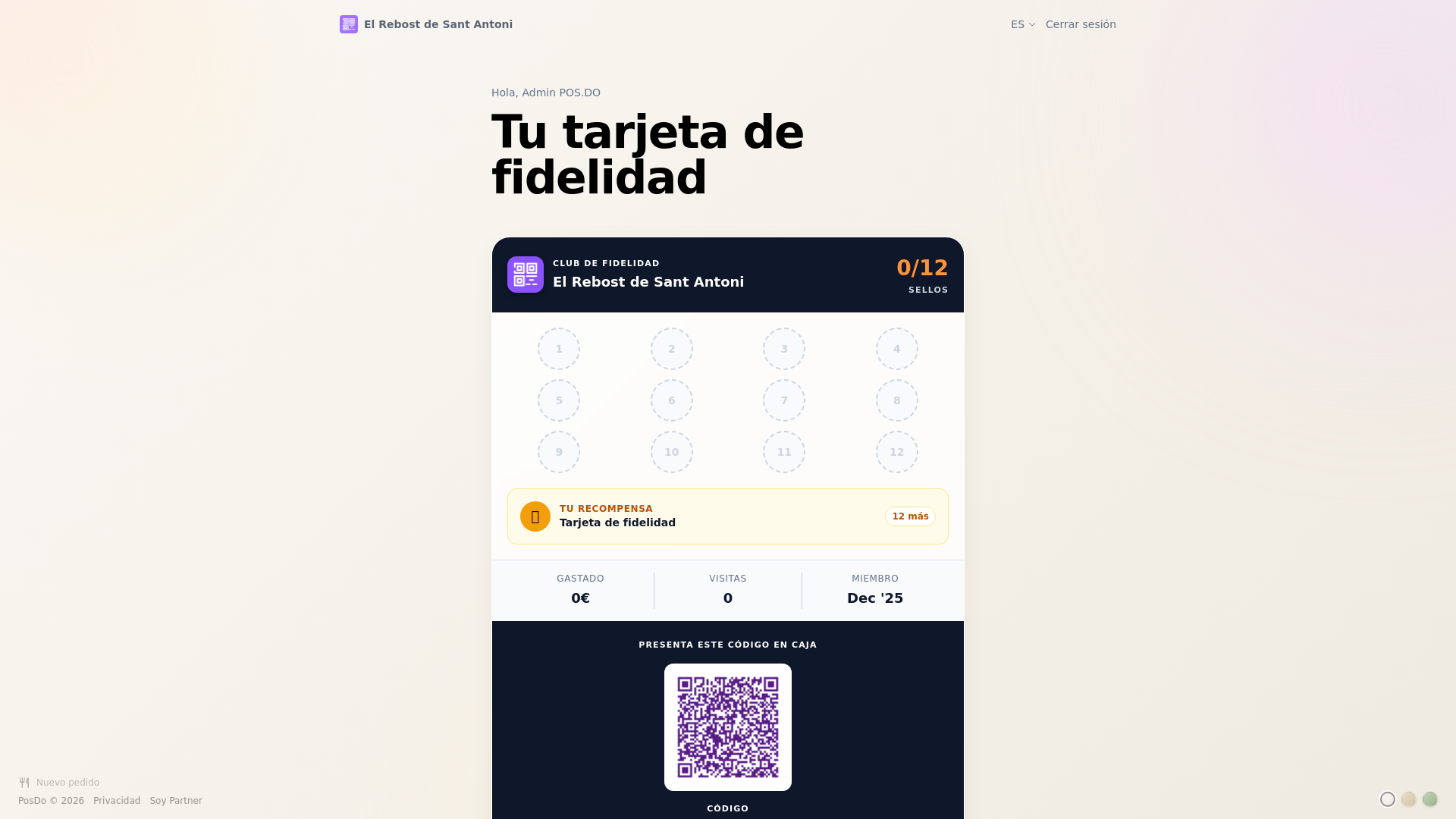 Panell de Targetes de Fidelització